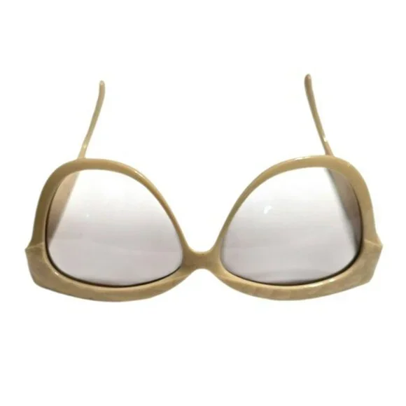Vintage Christian Dior Oversized Sunglasses Cat Beige  display picture 2